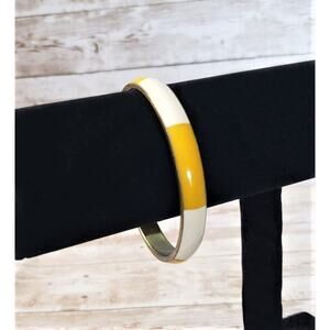 Vintage Bracelet / Bangle Cream & Honey Yellow